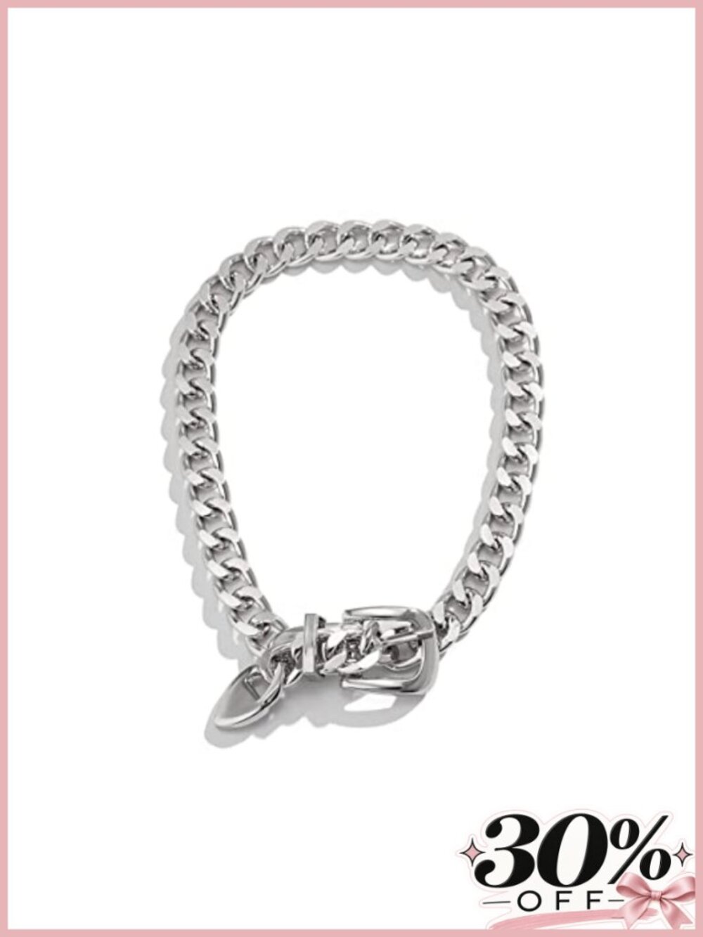 Chunky Cuban Chain Necklace for Women & Men Zinc Punk Style